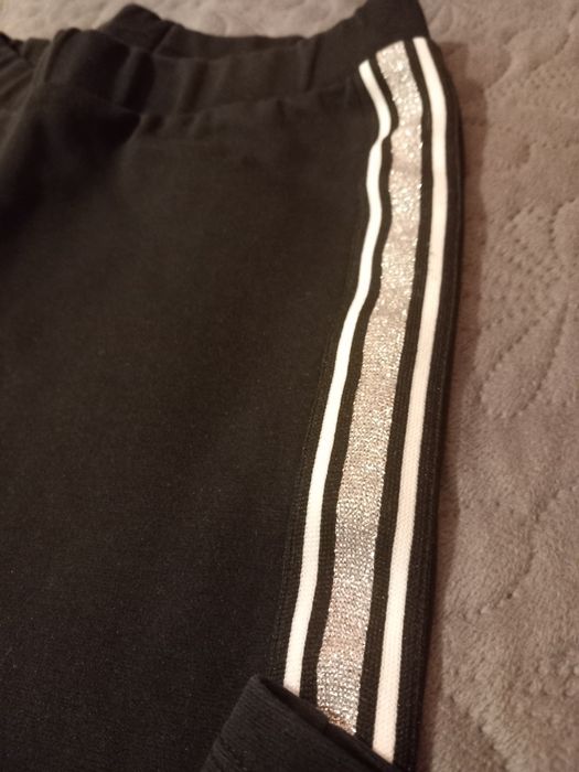 Colanți negri cu sclipici