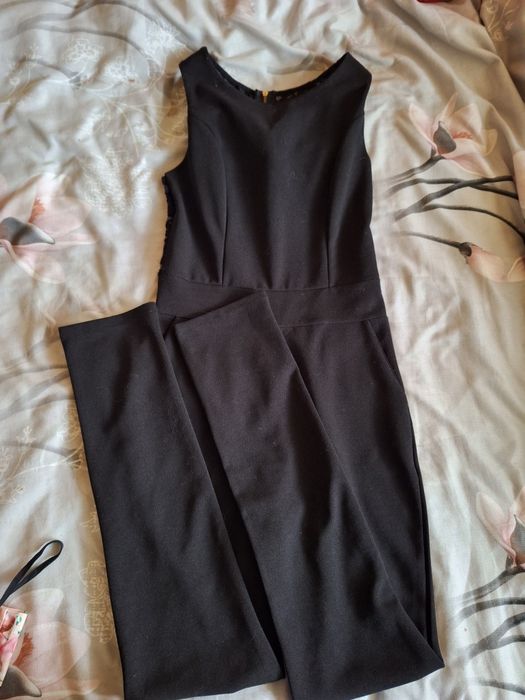 Salopete alb si negru cu spatele gol