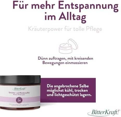 Нов билков Успокояващ билков крем за напрежение в раменете гърба 100мл