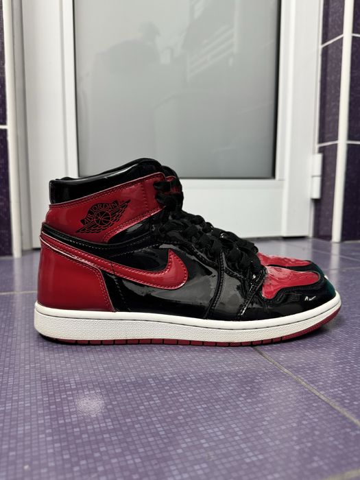 Jordan 1 High Patent Bred purtati