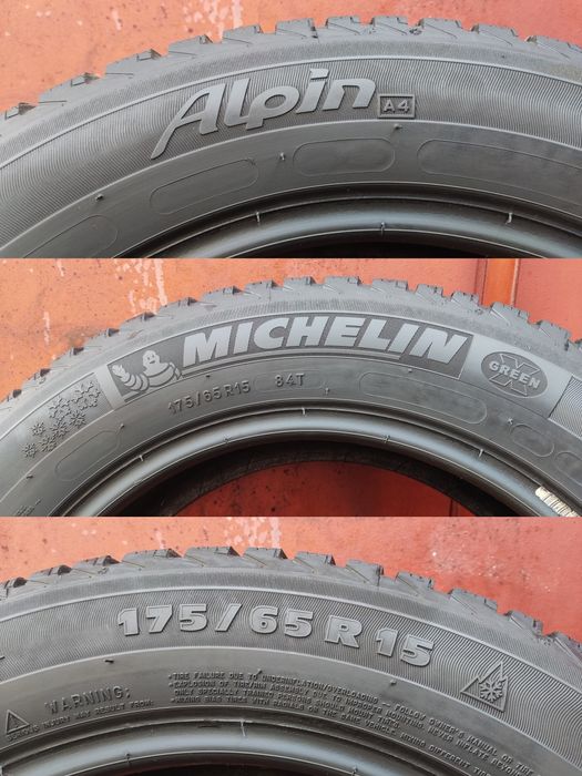 2бр. зимни гуми 175/65/15 Michelin Alpine 
dot21
6.88mm
Добро състояни