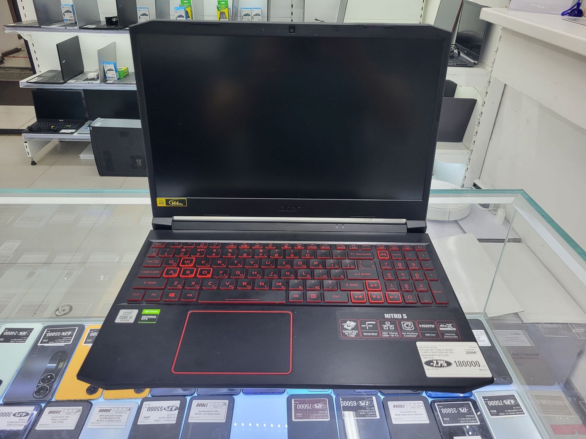 Ноутбук Acer core i5 10300H ssd512gb озу 8гб Gtx1650 рассрочка