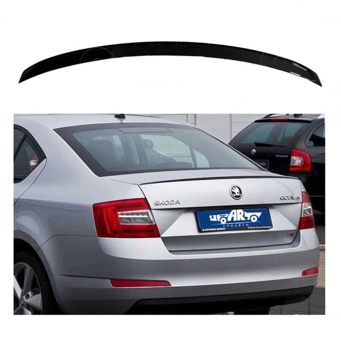 Eleron Portbagaj compatibil cu Skoda Octavia 3 2012-2019, Negru Lucios