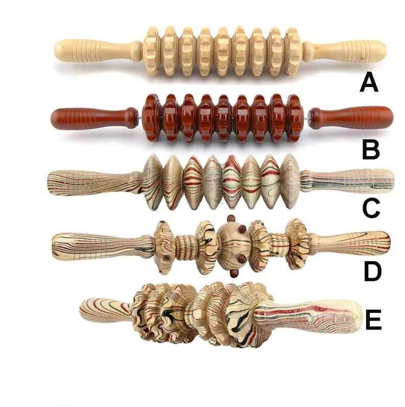 массажная палочка, деревянный роликовый инструмент для тела 1шт  ms44