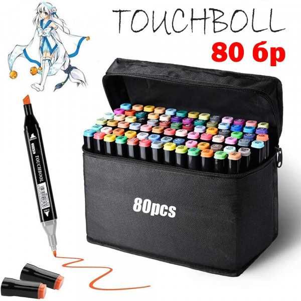 ПРОМО! Мега Комплект TOUCHBOLL Двувърхи  Маркери с тънък и широк писец