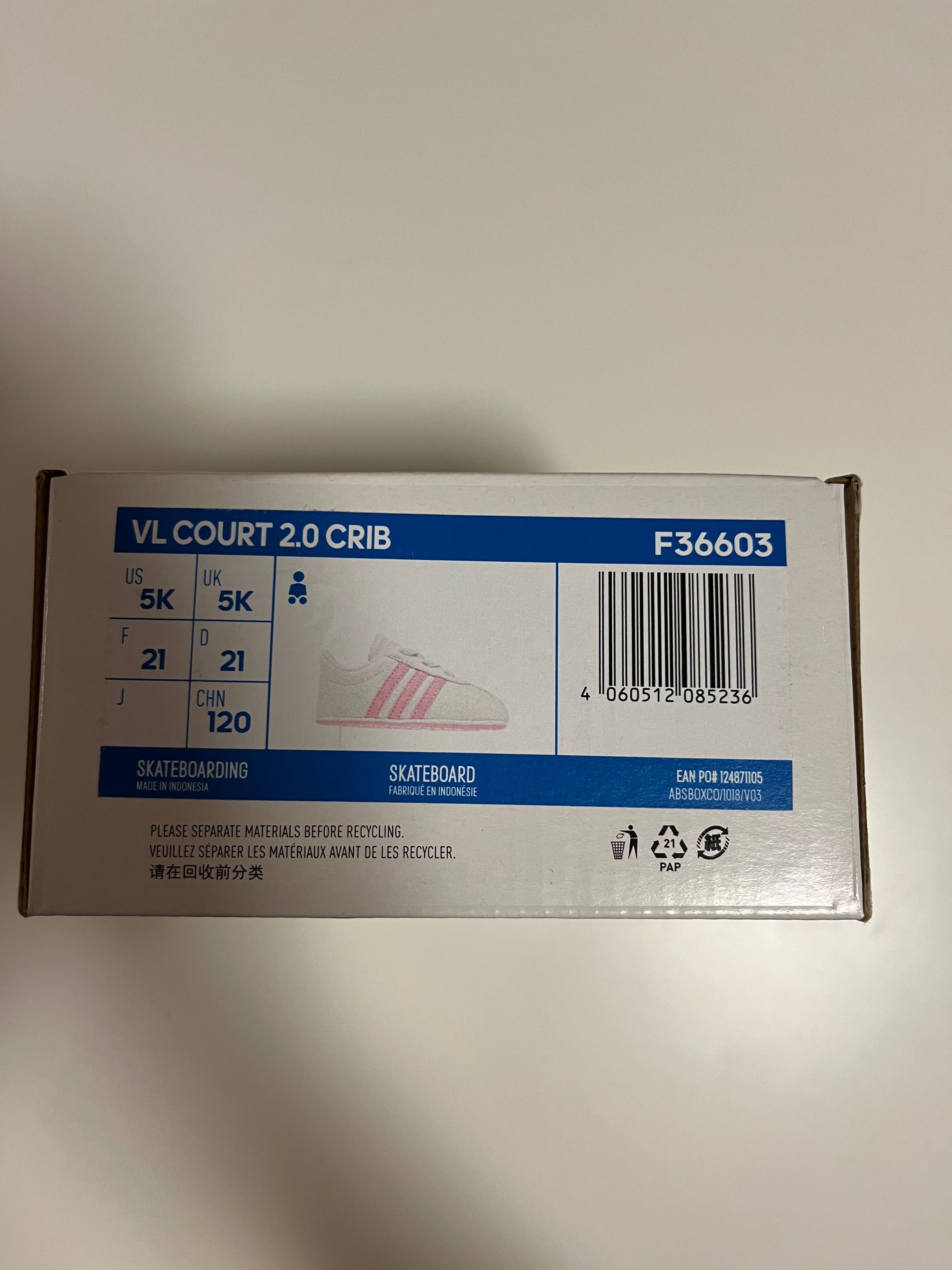 adidas VL Court 2.0 Crib Trainers