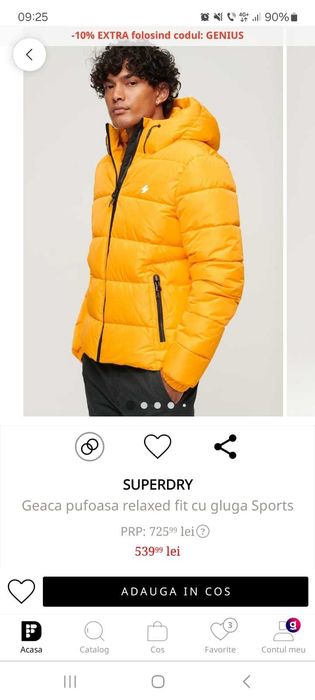 Geaca puf Superdry marimea M