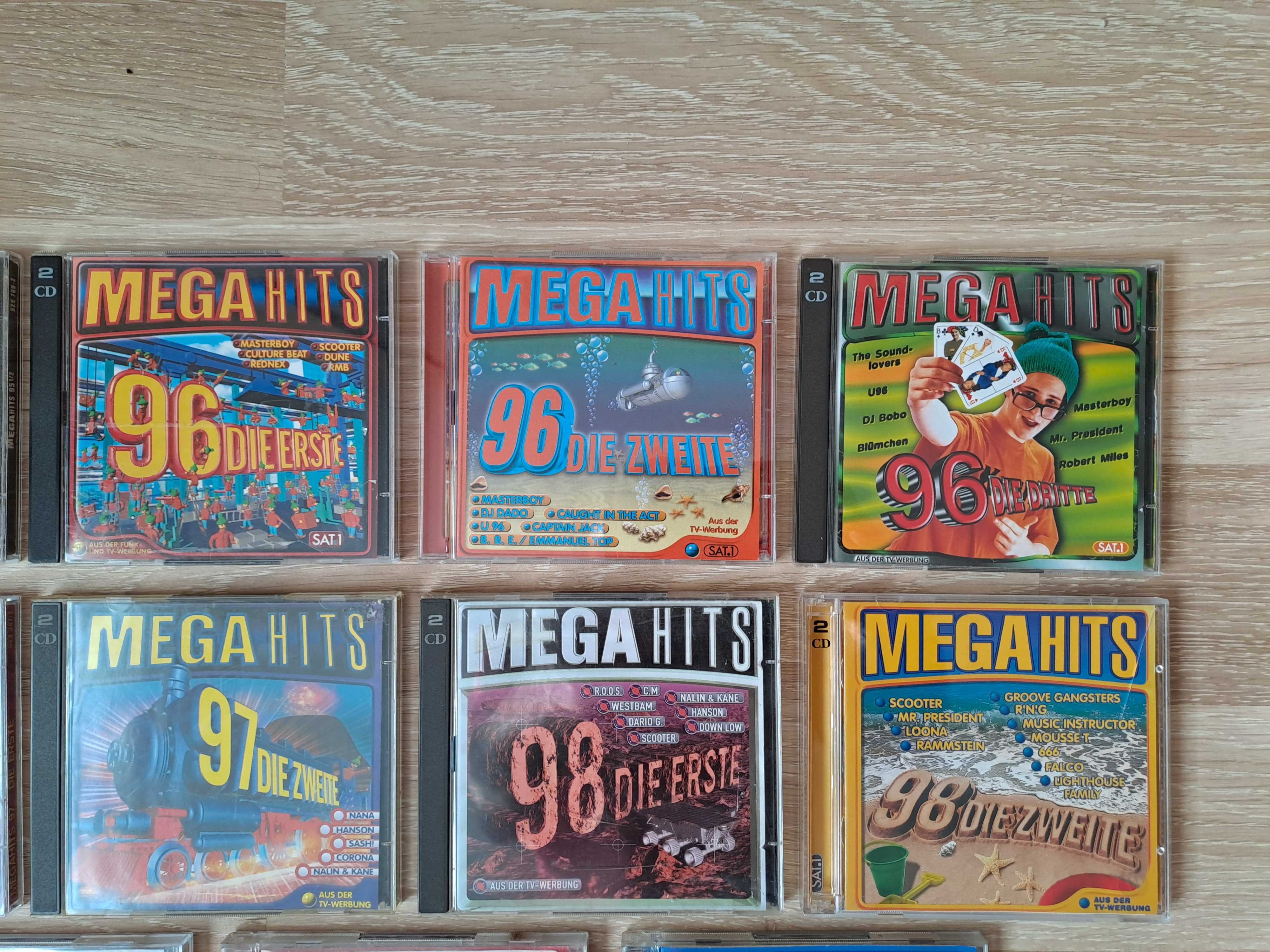 Colectie 12 CD originale-selectii Mega Hits-muz. Eurodance-exclusiv'90