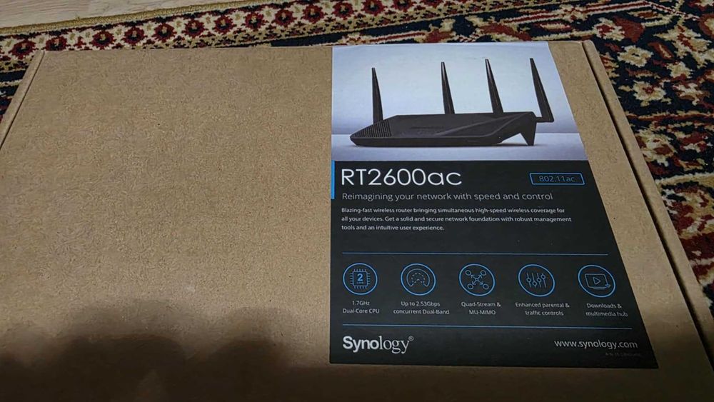 Router Wireless Synology RT2600AC, AC2600, Dual Band, 4x4 MU-MIMO