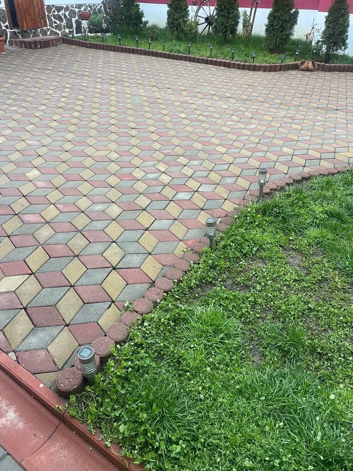 Pavele de beton romb in trei noante