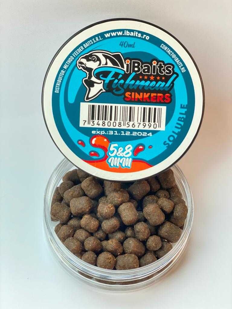 Mini boilies solubile 5-8 mm FishMeal ( aprox 80 buc/borcan)