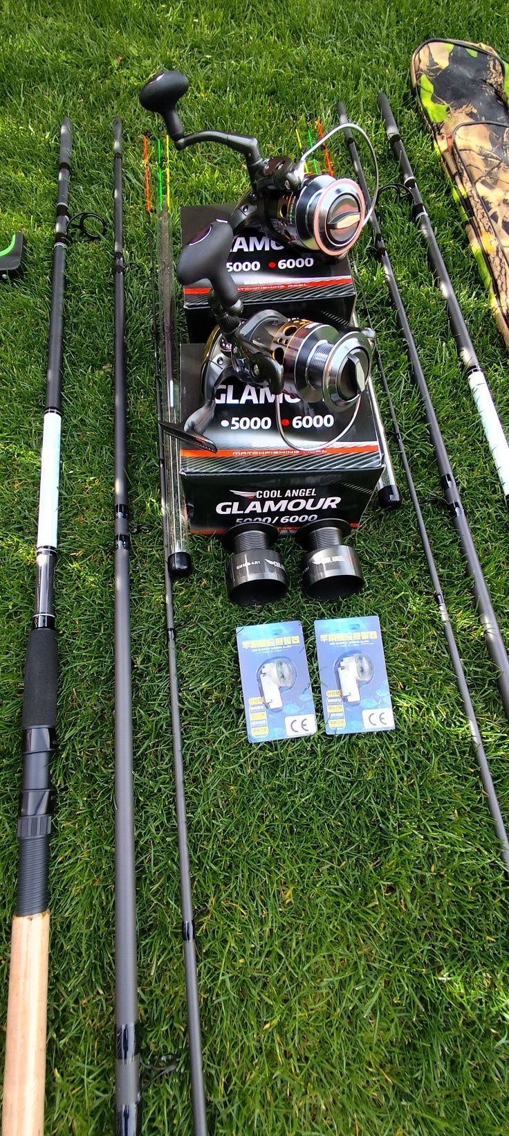 2 Lansete Feeder Carbon X Sense 3,90m,2 Mulinete Glamour 6000,Senzori