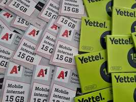 Предплатени Интернет карти на A1 и Yettel  data card sms verification
