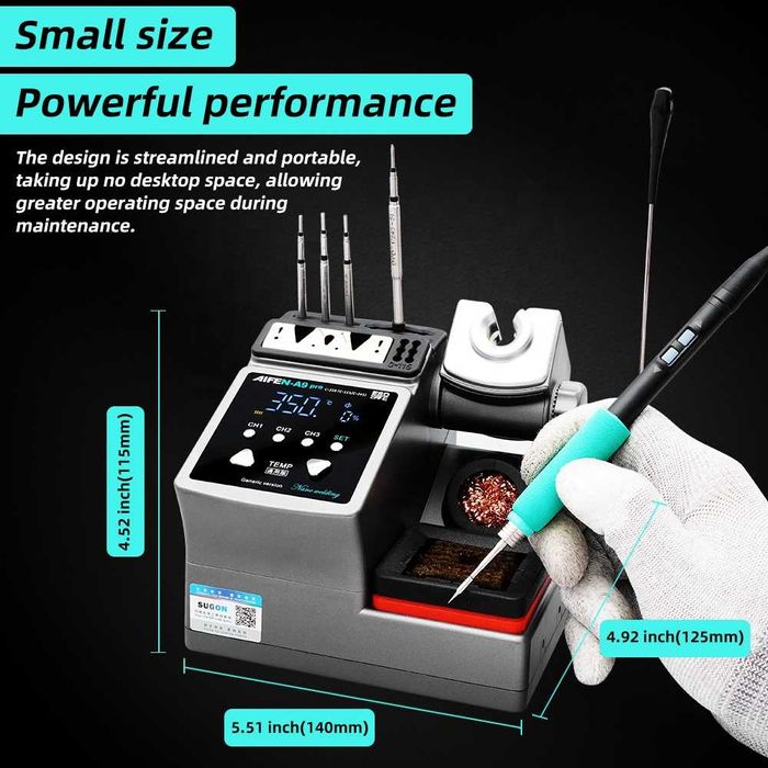 Станция за прецизно запояване Aifen A9-210T Pro, стандарт JBC 210.