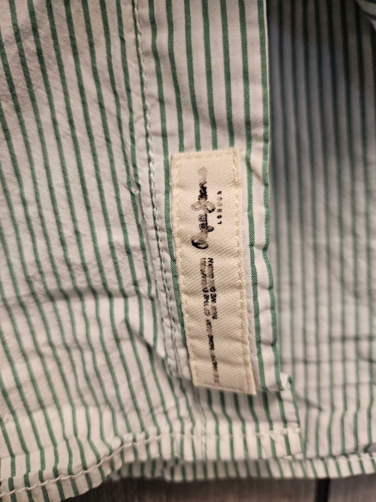 Риза "Pepe Jeans London", бяло/зелено, размер L/ М, slim fit