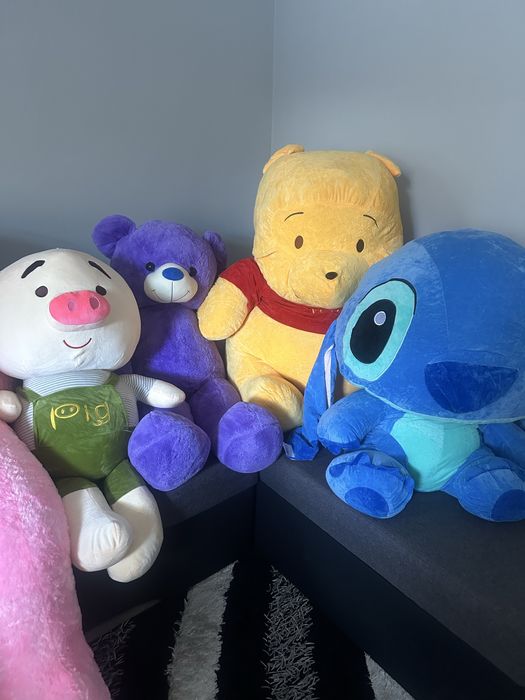 Огромни плюшени играчки Стич-Мечо пух-Мече в лилаво
