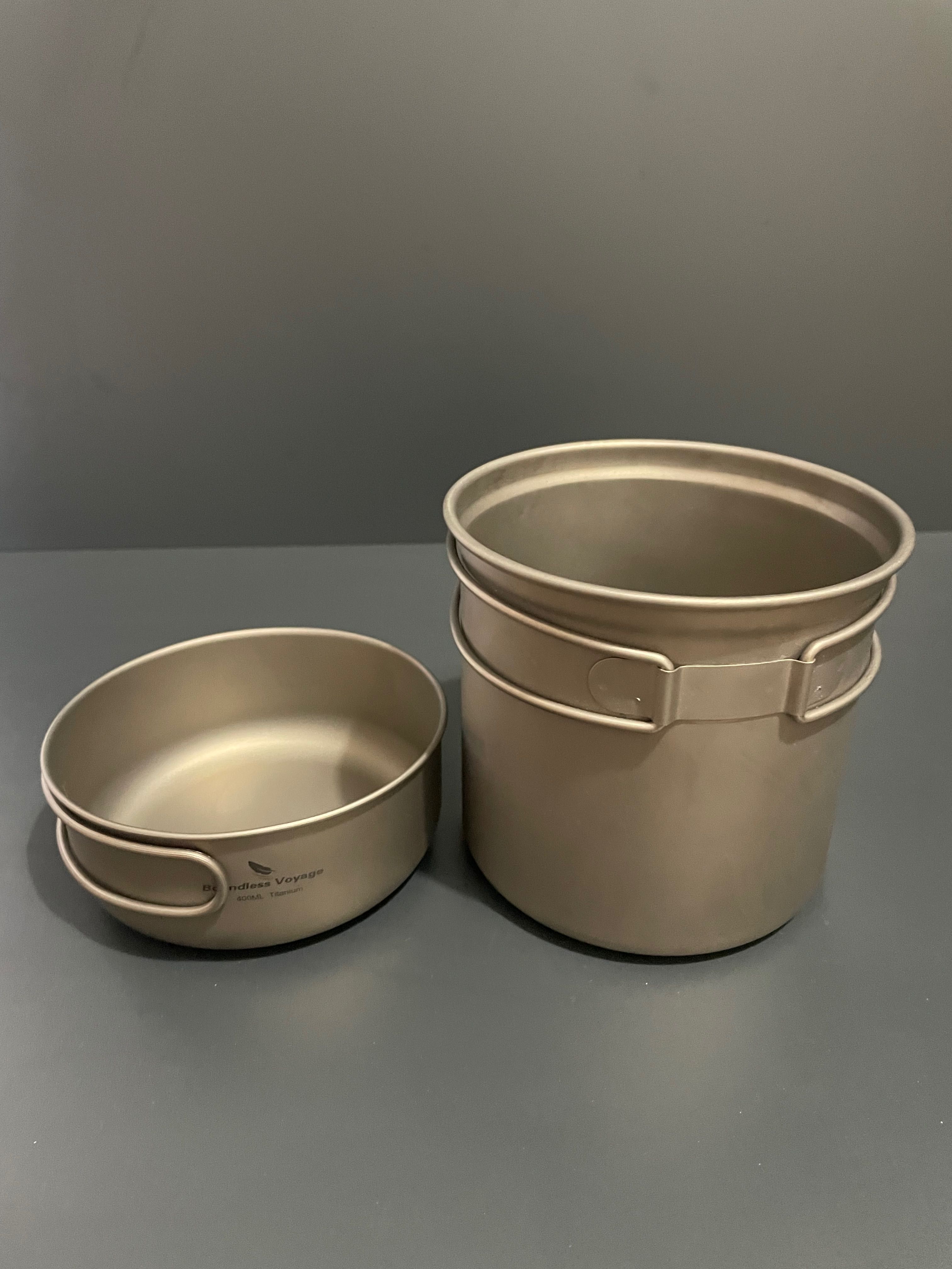 Туристически комплект титаниеви съдове за готвене   Ti Cook Set