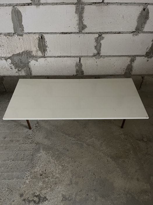 Masuta cafea din alb lucios (130cm x 60cm)