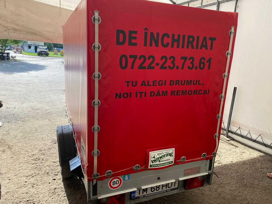 Inchiriez remorca auto 750kg in Timisoara 2,5m lungime