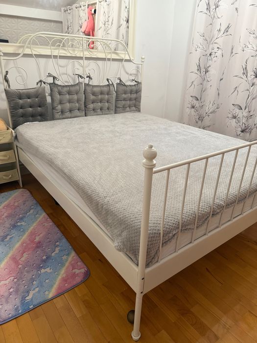 Pat cu saltea 160/200, doar azi, preț 600 lei