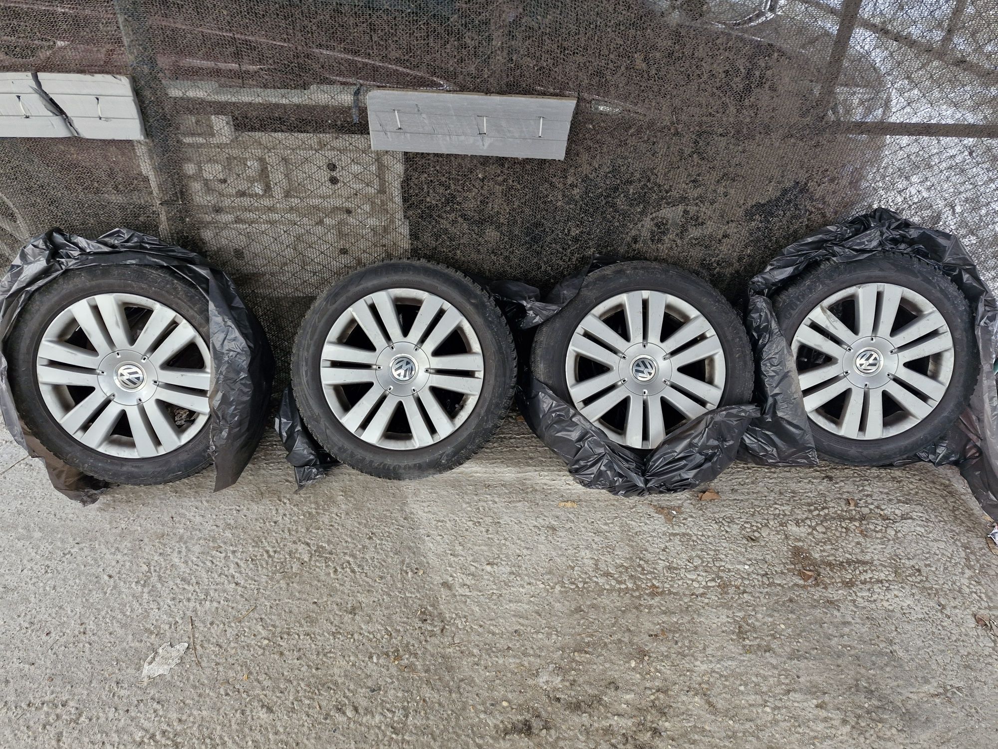 Jante 5x112 r16 vw + cauciucuri iarna