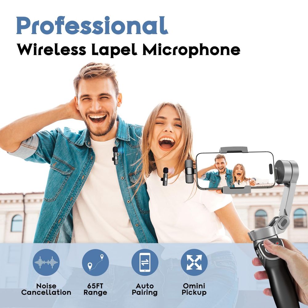 К-кт 2 бр. Безжични петлични микрофони Lavalier Type-C,Android/IOS