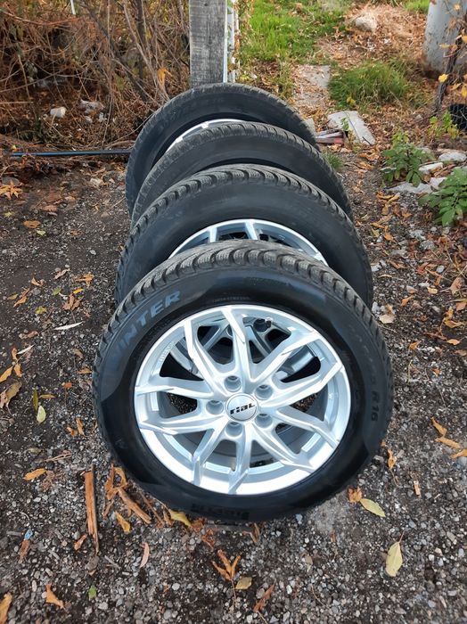 4бр. Лети Джанти с зимни гуми 5х112 за VW-ФОЛКСВАГЕН-16цола