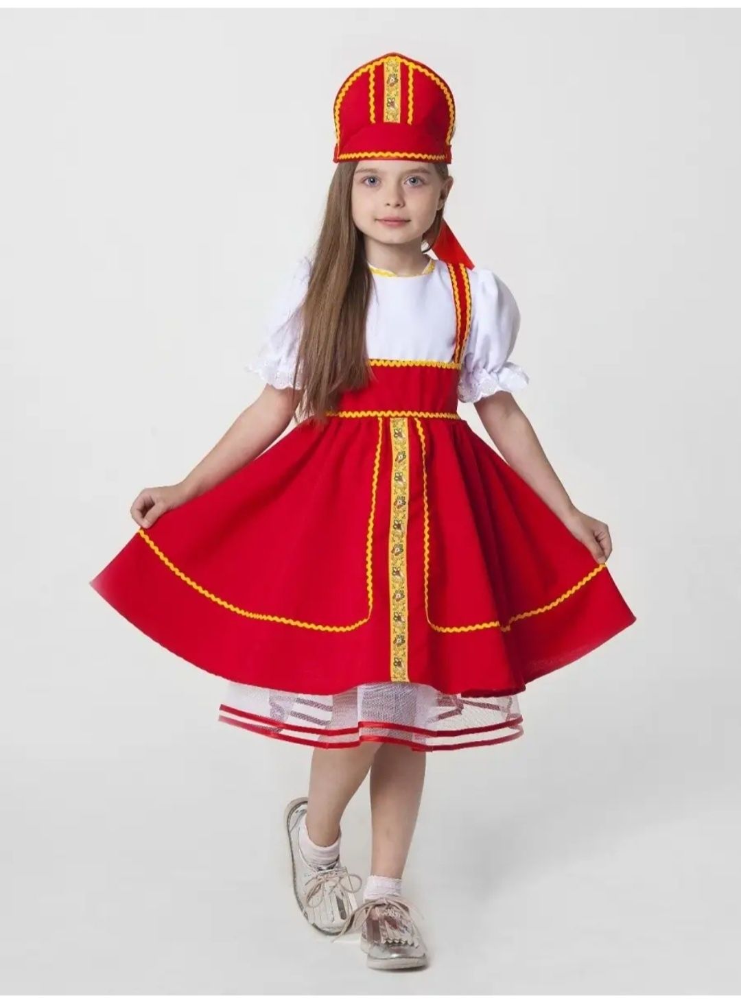Русское национальное платье на девочку на 4, 5, 6, 7  лет