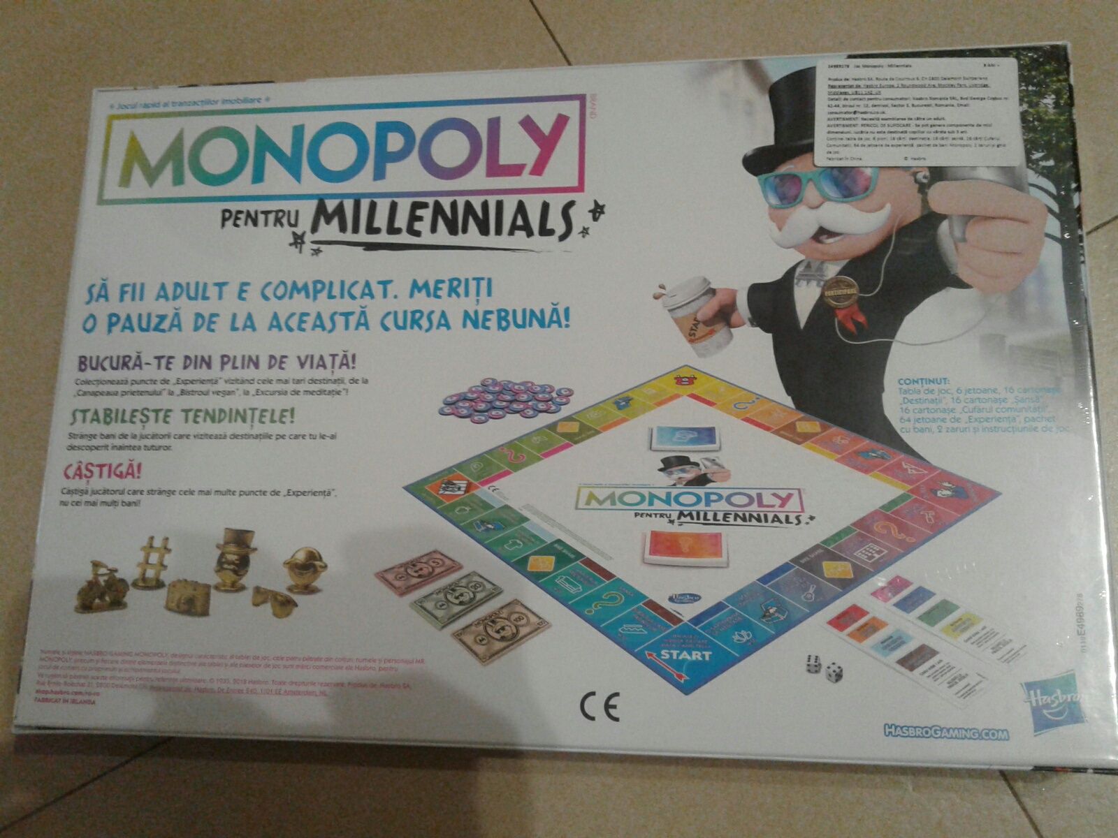 Monopoly pentru Millennials, joc de societate,8+, original Hasbro, nou