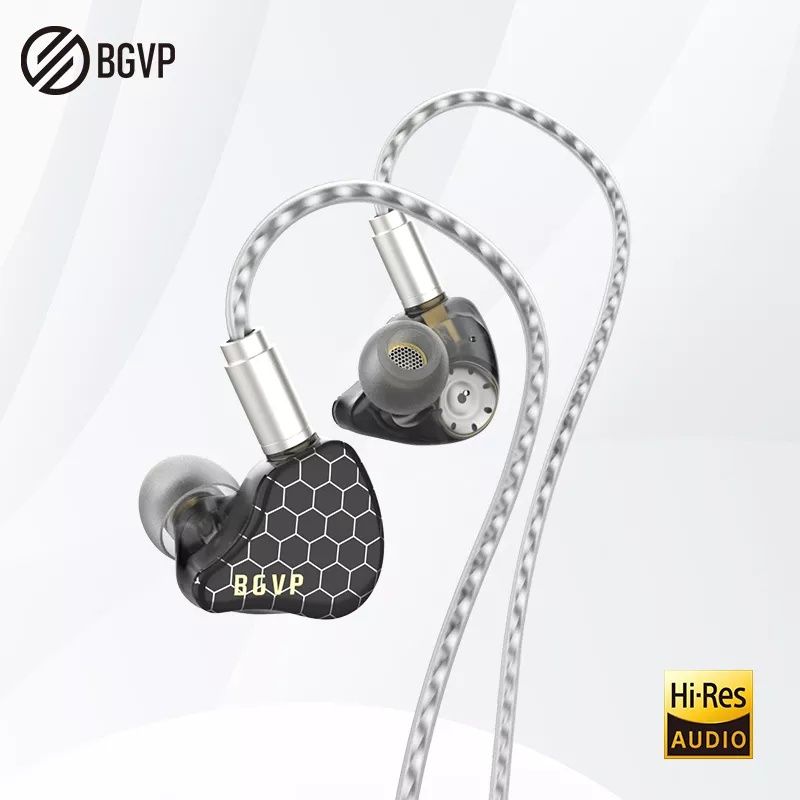 Кабелни IEM слушалки, H i-res, BGVP Scale, двойни драйвери, с микрофон