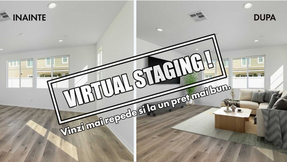 Virtual Staging: Mobilez digital apartamente goale pt. Vânzare Rapidă