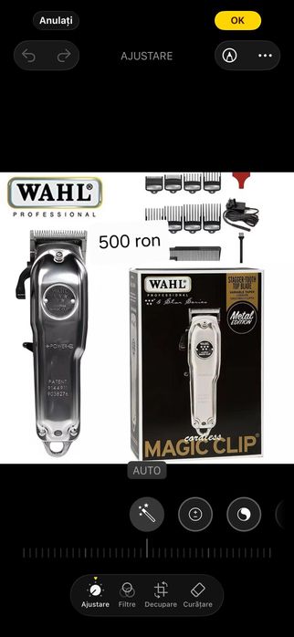 Mașini tuns noi . Prețul afișat pe fiecare