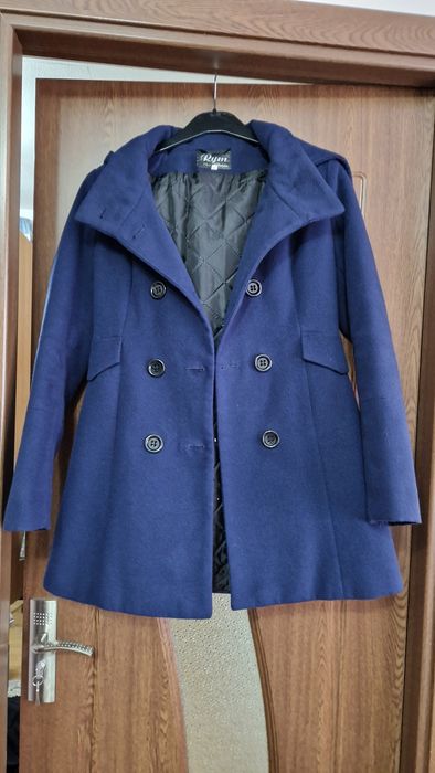 Palton dama bleumarin