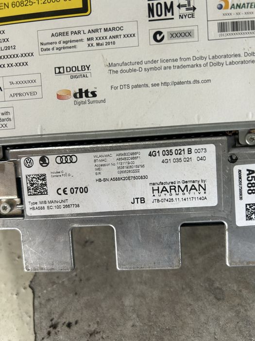 Navigatie multimedia Audi A6 C7 cod OEM: 4G1 035 021B