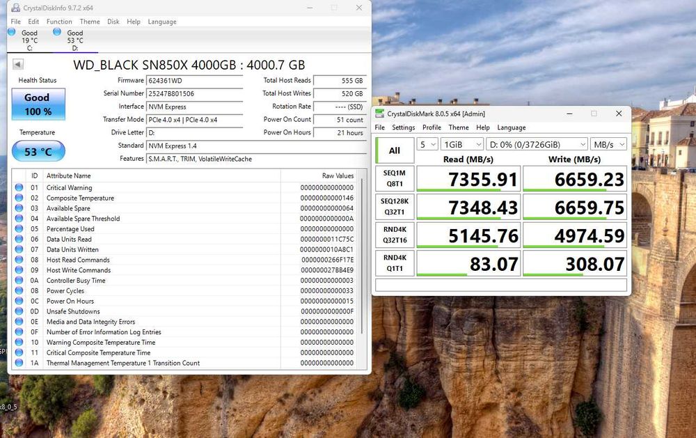 НОВ ! WD Black 4TB SN850X NVMe SSD Gen4 x4 M.2 SSD Диск