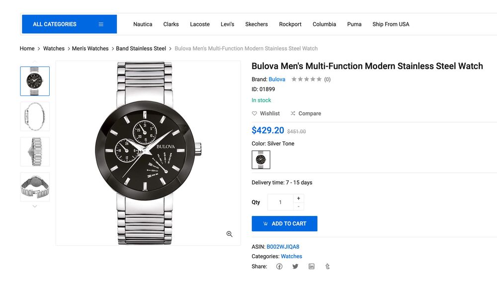 Ceas Original Bulova pt Barbati Multi-Function Stainless Steel Watch