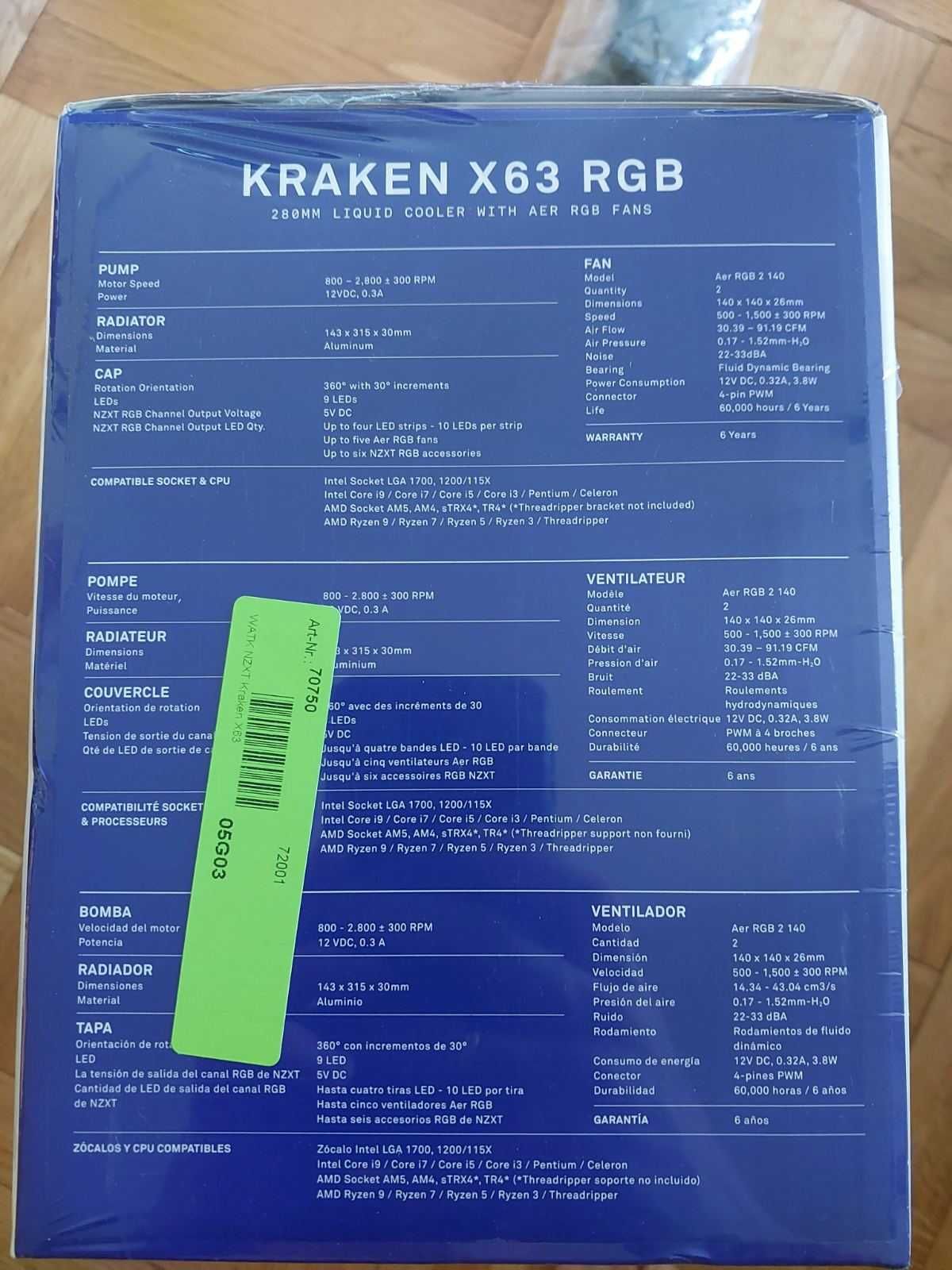 NZXT Kraken X63 RGB - 280mm (НОВ)
