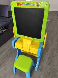 Tabla copii multifunctionala 2 in 1, cu creta si masuta cu scaun
