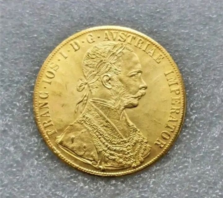 Vand monede Franc Iosef 4 dukati placate cu aur de 24k 24k