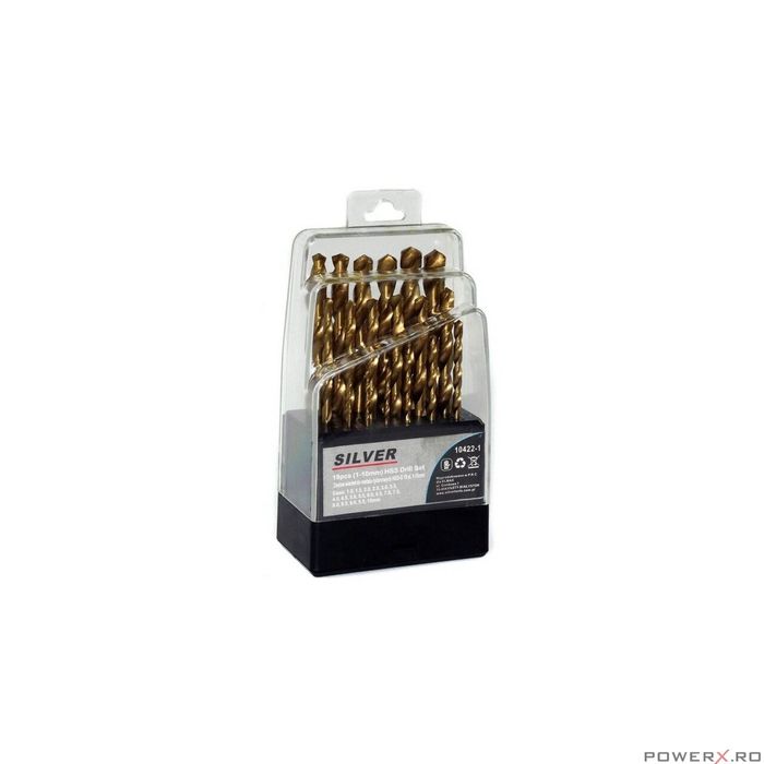 SET 19 BURGHIE METAL 1-10MM, Silver, S10422/1