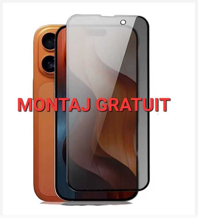 Folie Anti-Spy Sticla Privacy iPhone 17 Pro Max / Air / 16 Plus 15 14
