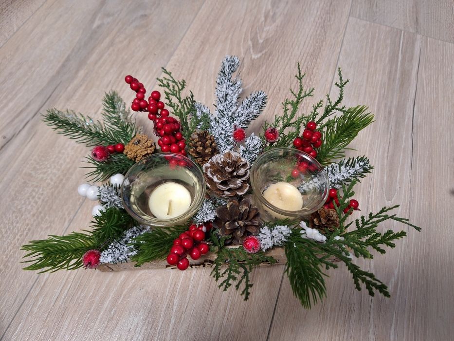 Aranjament lucrat manual de Crăciun