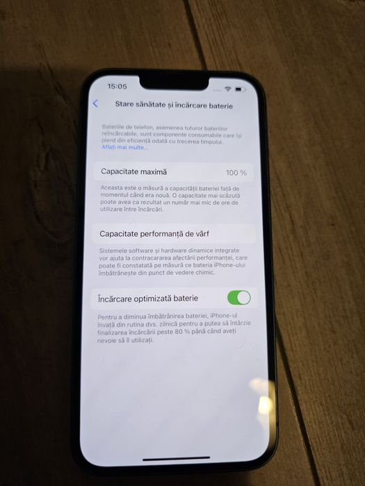 iPhone 13 – 128GB, Albastru / Blue, baterie 100% (originală Apple)