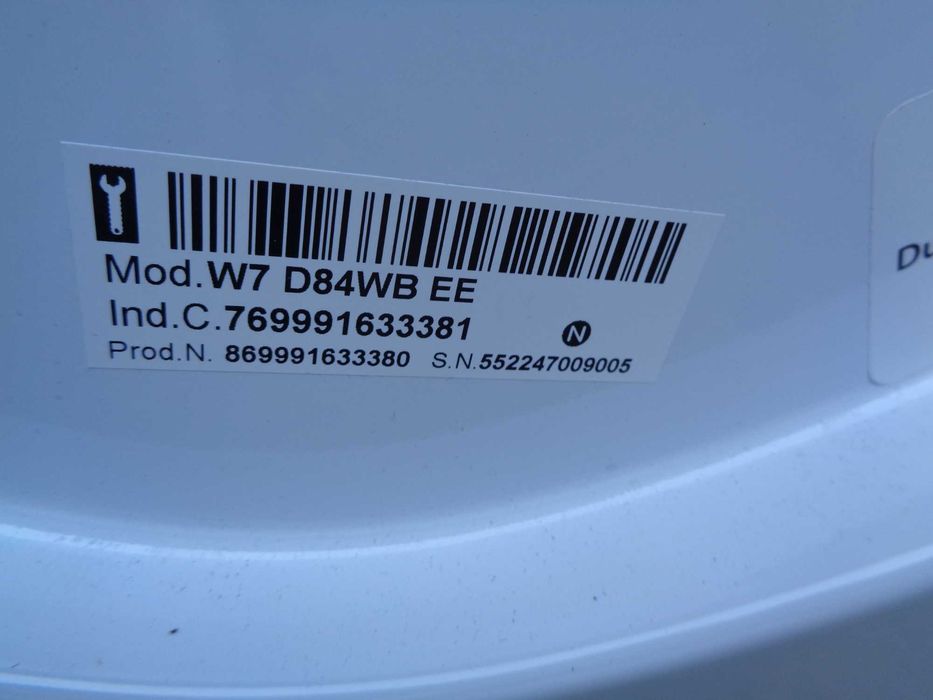 uscator rufe pompa de caldura 8 kg