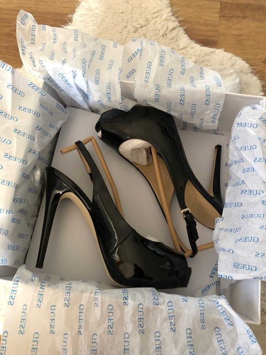 Sandale/pantofi Guess chanel black, ca noi