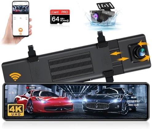 Oglinda cu camera 4K frontala si marsarier senzor G