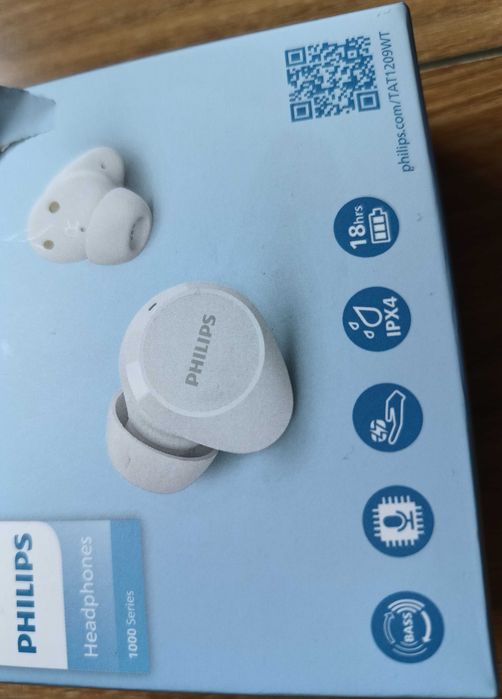 Casti Noi PHILIPS TAT1209WT/00, True wireless,Bluetooth,In-ear