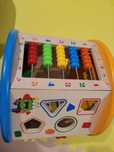Jucarie din lemn, multifunctionala, Cub educativ