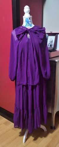 Ново дамска рокля универсален размер лилав цвят