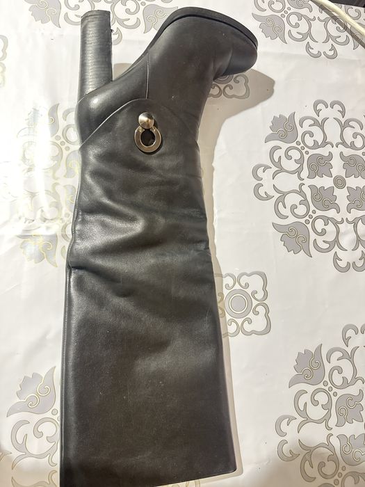 Сапоги натуральный мех кожаный